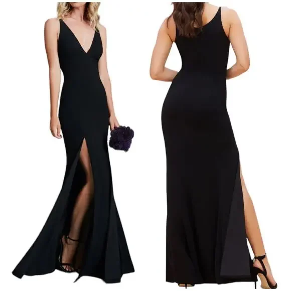 open lace back dress Iris Gown XL / Rubious